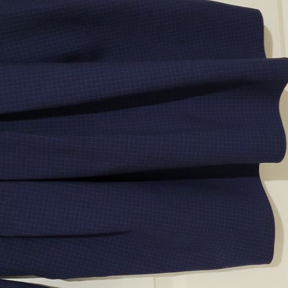 Aritzia Sunday Best Blue Tartine Check Fit and Flare Dress - Picture 5 of 9